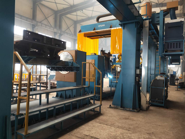 中部槽齒軌座、立板、彎板焊接機(jī)器人工作站